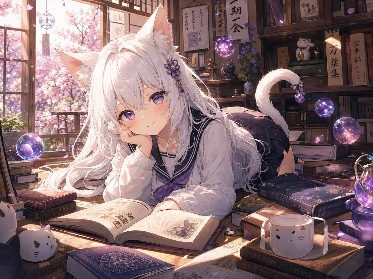 ai去衣动漫-《猫耳书屋日记》治愈系列